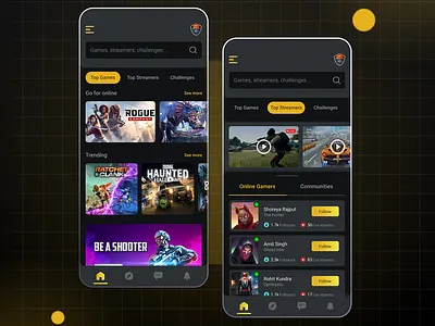 Gaming mobile app concept | UI/UX animation game gaming gaming app interaction design mobile app mobile ui ui ux visual design