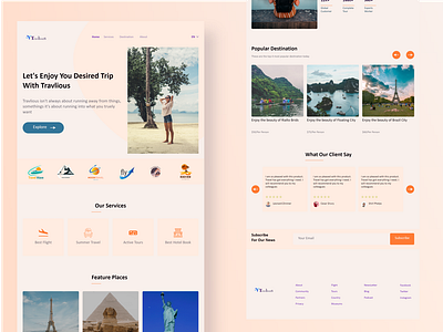 Clear Travel Agency Home Page branding design landing design landing page design travel agency ui uidesign ux web web design website website design