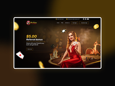 Casino web design concept | UI/UX casino visual design casino web casino web design casino web page casino website gam hero page gambling web design game design game hero section game web design game web page game website web design