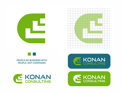 Konan Consulting consult eco energy green leaf logo park