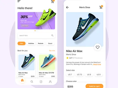 E Commerce mobile app | UI/UX e commerce app e commerce mobile app interactive mobile app mobile app ui mobile app ui ux mobile ui online app online app ui online selling app shoe e commerce shoe mobile app ui visual mobile app