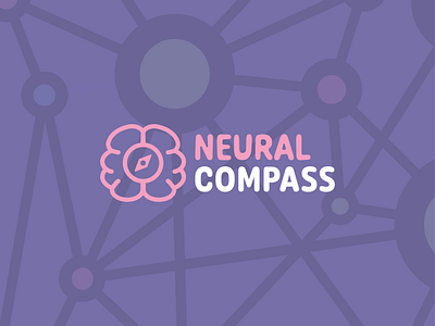 Neural Compass Brand Refresh adobe illustrator brain brainlogo branding colorful compass design designers dribbble flat graphic illustration inspo logo minimal neural pink podcast purple vector