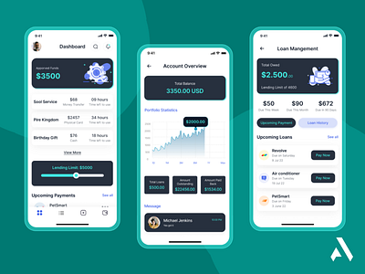 Loan Management Mobile App design graphic design ui ux