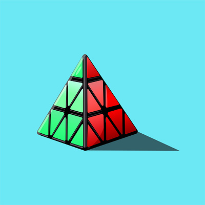 Pyramid rubik's cube illustration adobe illustration art bangladesh design graphic design illustration illustrator