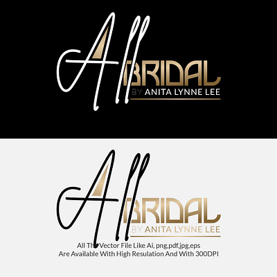 All Bridal Logo Design branding design graphic design illustration logo logo design typography vector