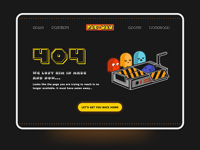 Error of PAC-MAN 404 404 page app design branding dailyui dailyui008 designs error error message illustration inspiration minimal mobile app ui ui design userinterface ux web webdesign webpage