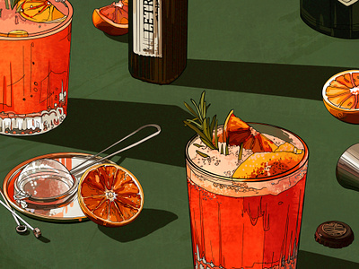 Orange drink art digital drink illustration orange painting