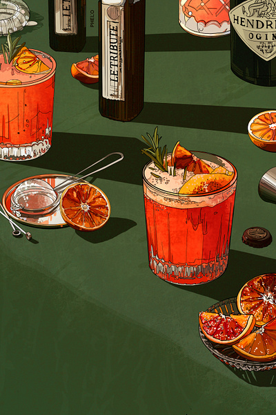 Orange drink art digital drink illustration orange painting