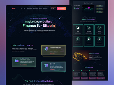 Defi-chain Landing Page Redesign Concept