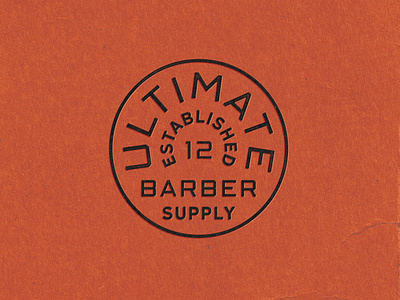 Ultimate Barber Typelockup badge design branding illustration layout t shirt design typelockup vintage vintage badge vintage design
