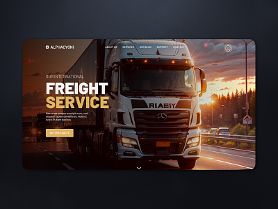 Alphacygni freight service logistics logistics website transportation webdesign