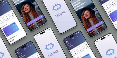 Mobile Bank App UI app branding de design graphic design illustration logo typography ui ux vector