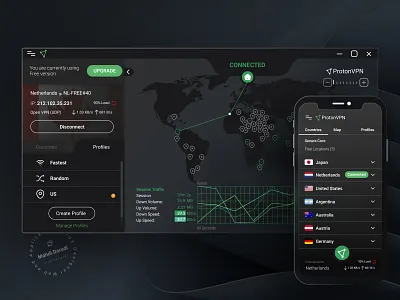 VPN Design appdesign ui ui design uiux vpn vpndesign website design