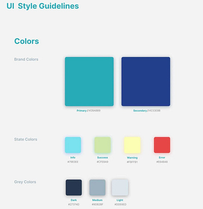 Creating a UX/UI Style Guide for YES Life colors typography ui ux