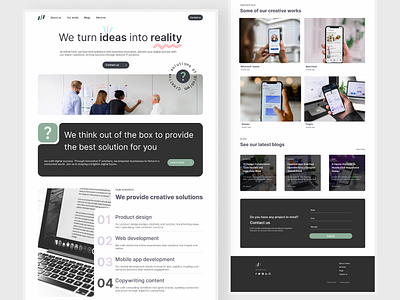 Agency Landing page design landingpage ui uidesign web website