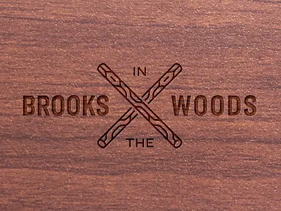Brooks in the Woods - Logo Design badge branding design icon identity illustration logo minimal simple