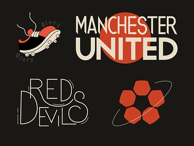 Manchester United 36daysoftype alphabet branding design football footballboot graphic design lettering letters logo manchester manchesterunited manutd mufc planets premierleague shoe soccer type typography