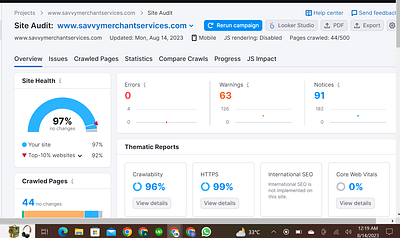 SemRush Error Resolve (On-Page SEO) 404 error 500 error google search console illustration increase core web vitals link indexing on page seo page speed insights seo technical seo