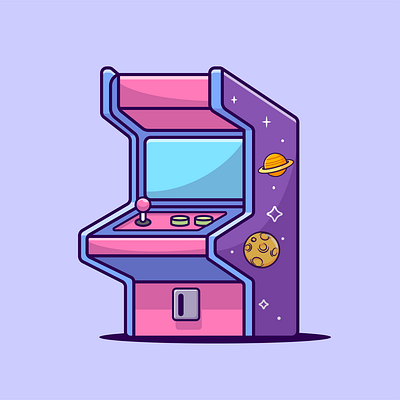 Arcade machine illustration branding graphic design illustration