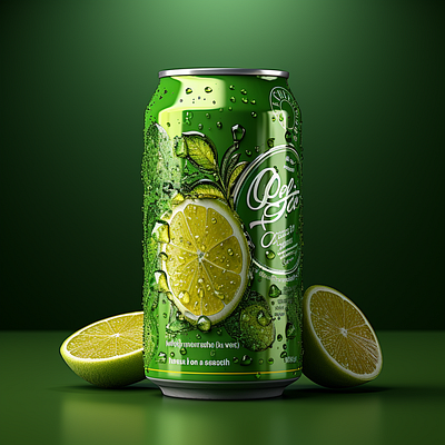 Fresh soda with lime 3D illustration 3d branding design graphic design illustration