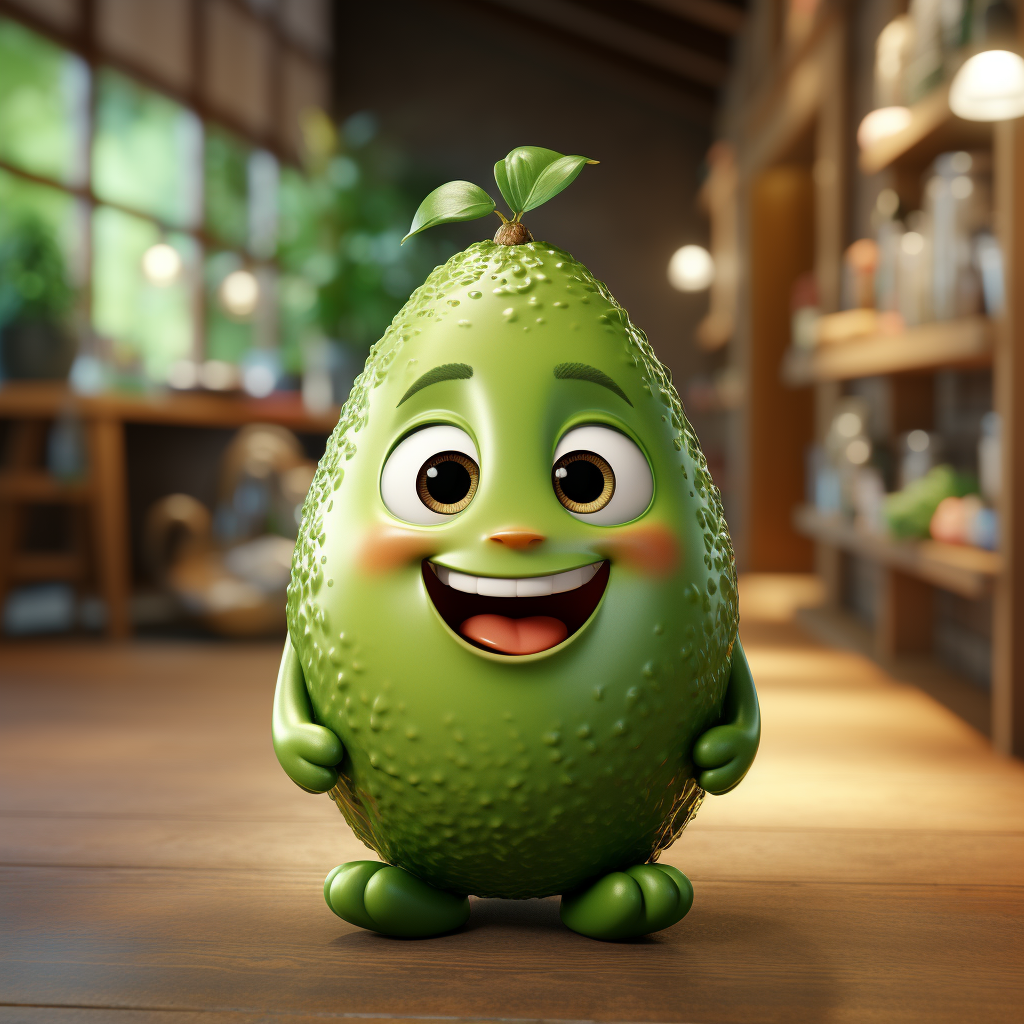 Cute avocado 3D illustration by Anna Romanovskaya on Dribbble