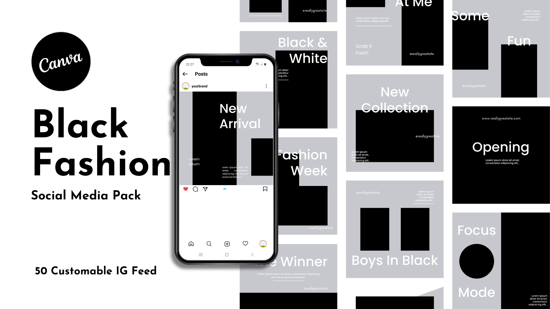 Fashion - Social Media Post blackwhite branding canva design fashion instagram instagram feed instagram post instagram template minimalist social media template