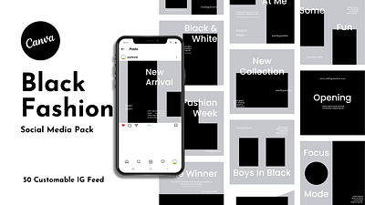 Fashion - Social Media Post blackwhite branding canva design fashion instagram instagram feed instagram post instagram template minimalist social media template