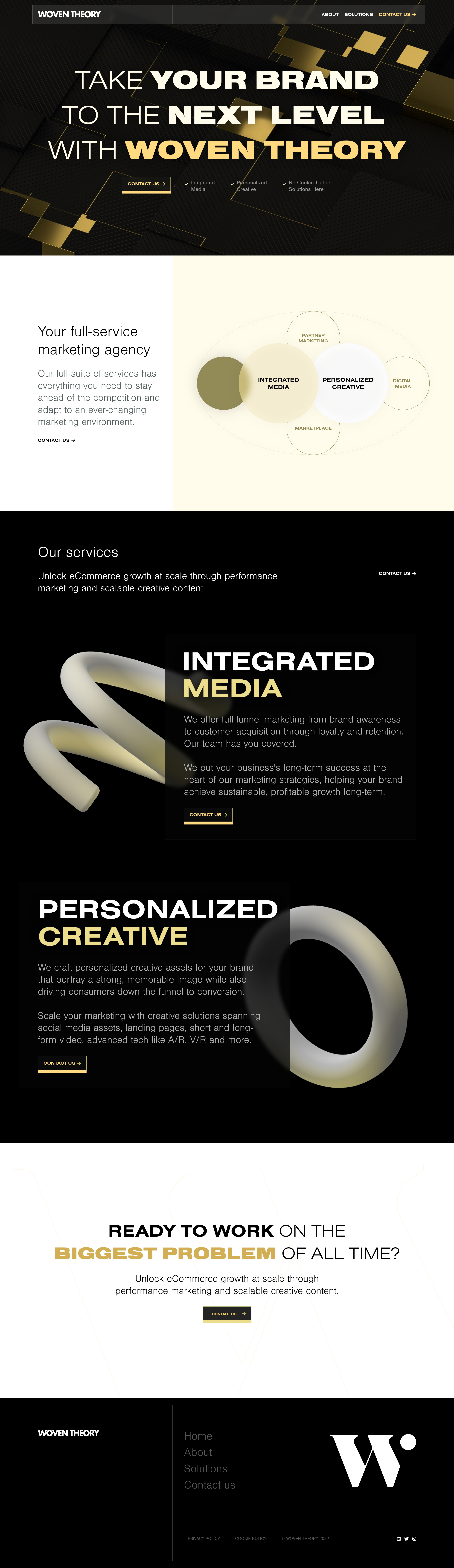 Woven Theory Site adobexd animation app code css design illustration logo ui ux