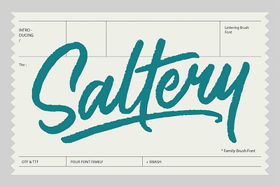 Saltery Script Font design display font font font design handlettering illustration script font signature font typeface design ui