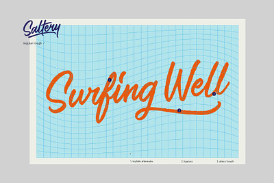 Surfing Well design display font font font design handlettering illustration script font signature font typeface design ui