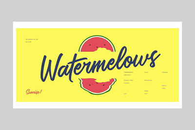 Watermelous design display font font font design handlettering illustration script font signature font typeface design ui