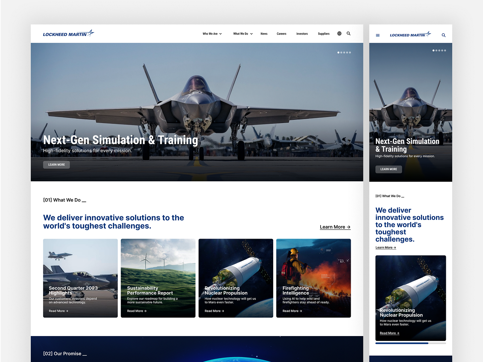 Lockheed Martin Redesign — Responsive Website Desktop & Mobile by ...