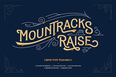 Mountracks Raise display font font font design ornament typeface design vintage vintage font