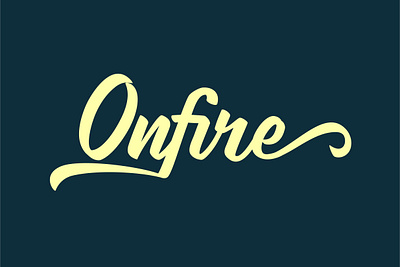 Onfire Lettering design display font font font design handlettering illustration logo script font typeface design