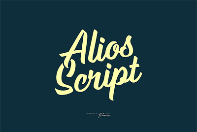 Alios Script Font design display font font font design handlettering illustration logo script font typeface design ui