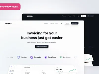 Saaso - Free framer template app branding concept design framer graphic design illustration logo template ui ux vector