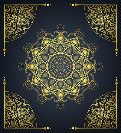 Luxury Golden Mandala Vector Illustration BackgroundHeading allah orient