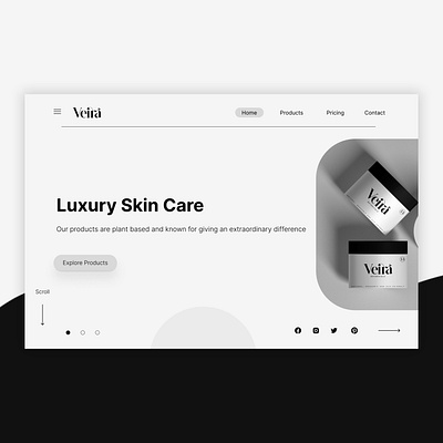 Veira Botanicals - Skincare Landing Page brand design branding landing page skincare ui webdesign