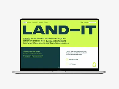 LAND–IT branding branding design design ui