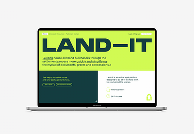 LAND–IT branding branding design design ui