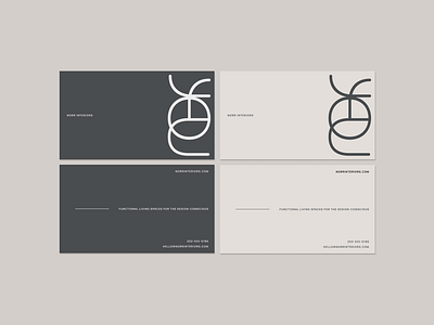 Print Concepts For Norr Interiors brand assets brand design brand direction brand identity brand mark branding business card graphic design luxury branding minimalist modern branding modern design print assets print design