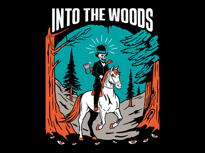 Into The Woods graphic design illustration