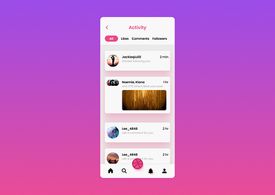 Dribbble Activity Feed ⛹️ 47 activity activity feed app branding colour daily ui design graphic design illustration mobile ui news news feed social media ui ux