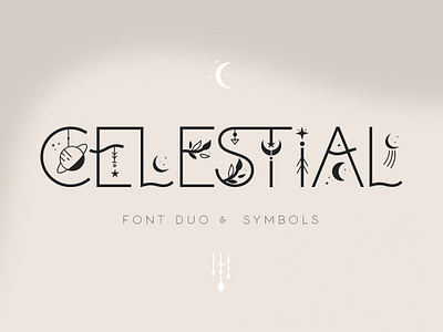 Celestial | Boho style font duo app branding design graphic design illustration logo typography ui ux vector
