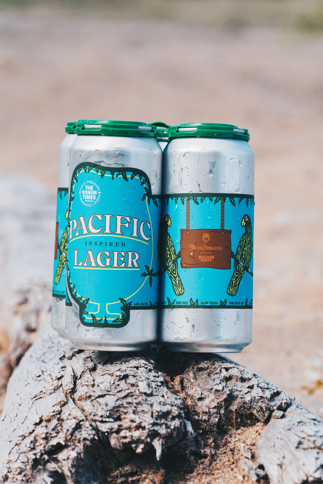 Foam Brewers | Pacific Lager Label beer beer can beer can design beer label design branding brewery brewery design craft beer design graphic design icon illustration label label design