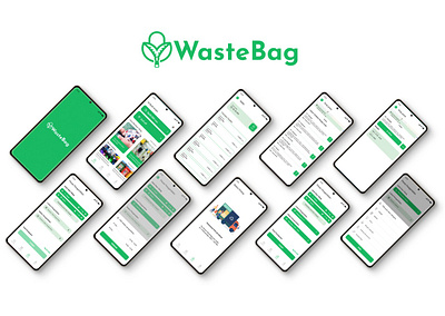 Wastebag - A waste management platform mobile app app illustration ui ui design ux