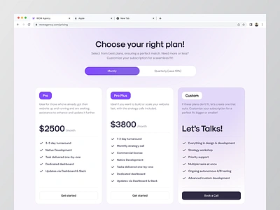 SaaS - Pricing Page interface landing landing page minimalist modern pricing pricing page pricing table saas ui ux web design web pricing