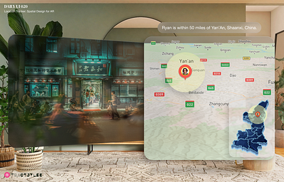 Daily UI 020: Location Tracker app ardesign arvr dailyui dailyui020 design designinspo product design ui ux visionpro