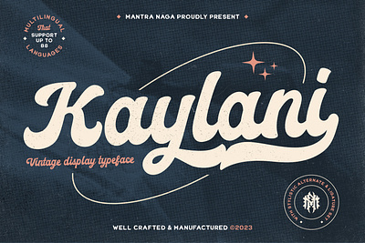 Kaylani - Vintage Display Typeface brand identity branding design font graphic design logo script type type design typography vintgae