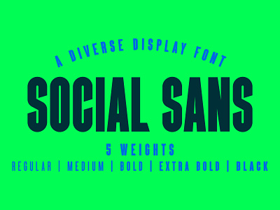 SOCIAL SANS - Display Font bold font condensed font display font font family fonts instagram font social media font sports font typeface typography
